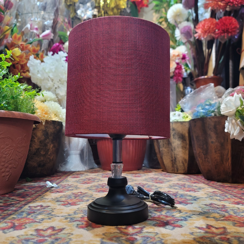 Brass Rod Table Lamp Pair