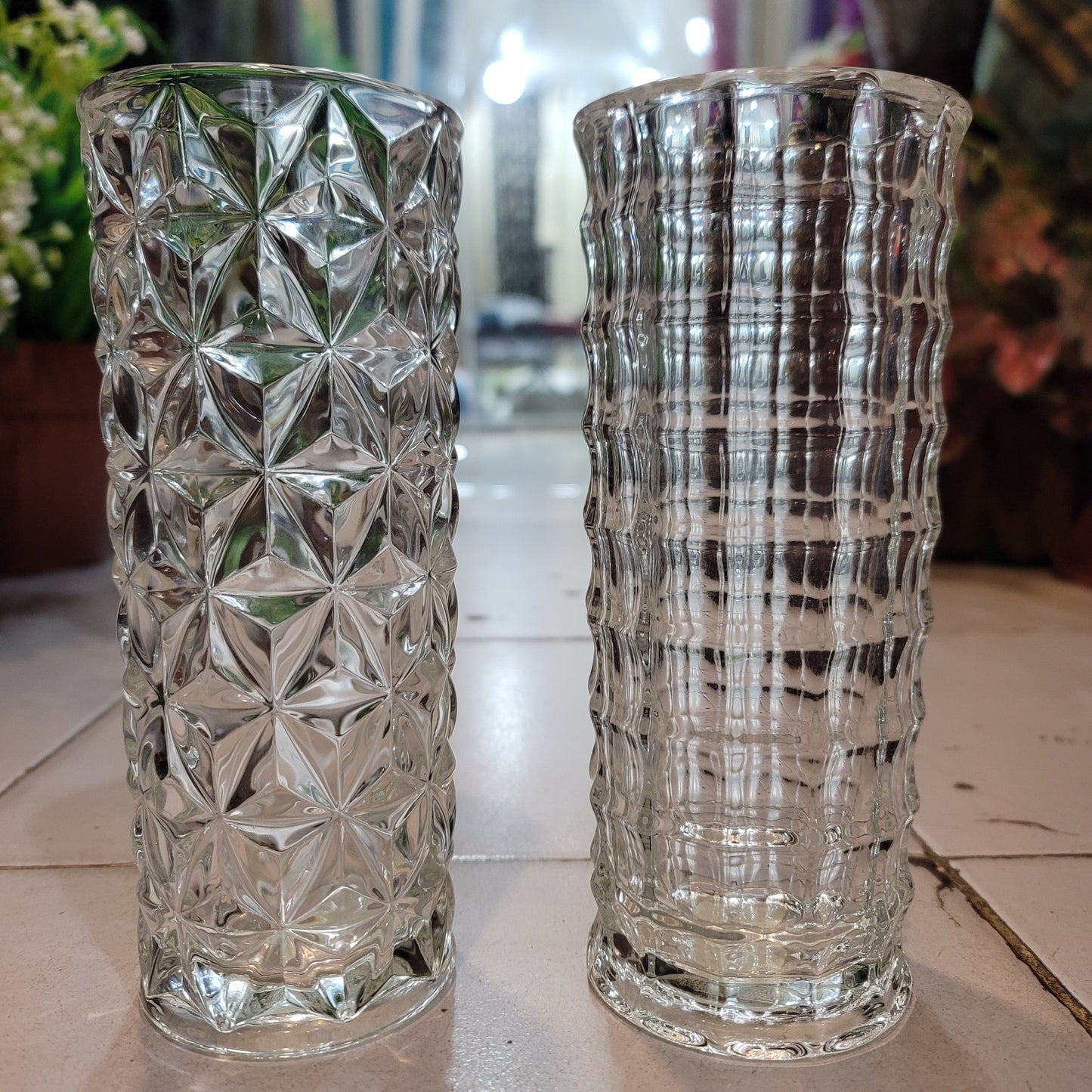 Transparent Crystal Cylinder Vase